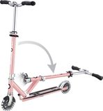 Globber Trottinette Flow Rose/chrome Roues lumineuses Pliable