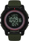 Timex Expedition Ridge Solar Quartz Chronograaf Horloge Groen Kast: 100% Polycarbonate | Armband 100% Siliconen 49 mm TW4B33700AJ, TW4B33900AJ