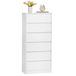 VASAGLE Commode à 6 tiroirs, commode, armoire à linge, pour chambre à coucher, 30 x 48 x 111,2 cm, collection moderne KAILYN, Blanc Neige LTS606WE01