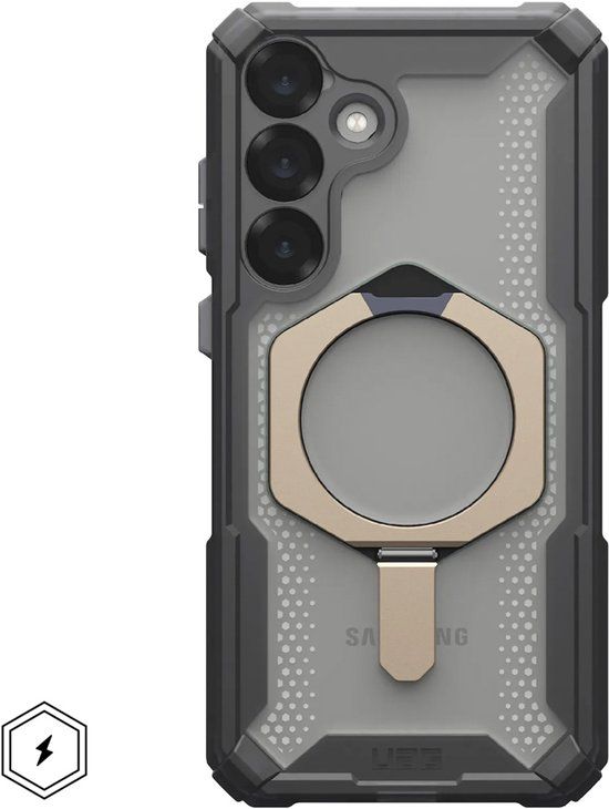 Urban Armor Gear Plasma XTE Hoesje Geschikt voor Samsung Galaxy S25 Plus - Compatibel met MagSafe / Qi2 - Back Cover met Standaard - Ash/Titanium