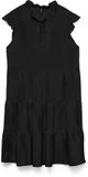 VERO MODA VMALBA SS SHORT TIE DRESS WVN NOOS - Femme - Mini robe - Noir - S