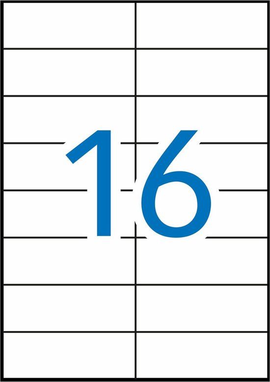 Apli Adhesive Labels 105 x 37mm - White - 250 Sheets