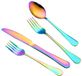 Unyqoos® 16-delige arc-en-ciel set couverts en roestvrij staal voor 4 personen