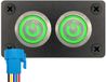 ProRide Interrupteur à pression métallique 220V ON-OFF - Panneau encastrable double - 22mm - IP67 - Indicateur LED Vert