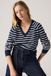 Levi's Cardigan en maille douce à col en V - Femme - XS - Bleu / Parisienne Stripe Peacoat