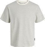 JACK&JONES JJEDOVER STRIPED TEE SS CREW NECK SN Heren T-shirt - Antiek Wit - S