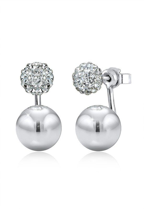 Elli Dames Oorbellen Geo Trend met Kristallen 925 Sterling Zilver