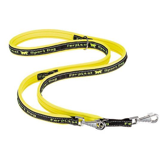 FERPLAST Hondenriem Nylon Sport Dog Matic GA25/200 Geel