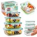 SuperButelki.pl 4x Récipients alimentaires en verre résistants au four Ensemble de boîtes à lunch
