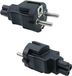 Schuko naar IEC C5 adapter - Set van 2