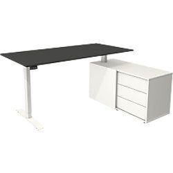 Kerkmann Zit-sta-bureau 10216313 Melamine Antraciet/Wit