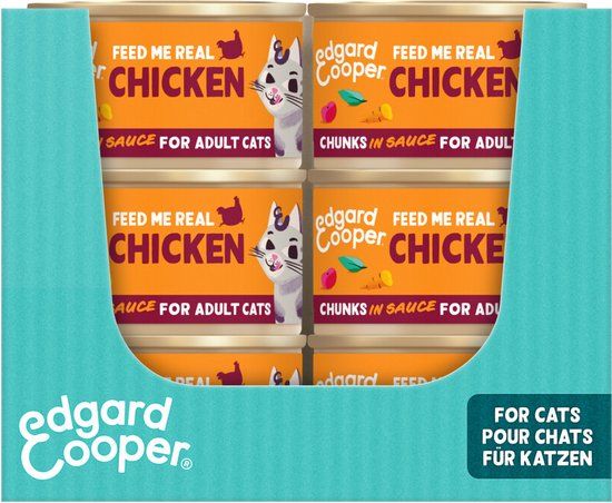 Edgard & Cooper Kattenvoer Graanvrij Natvoer - 18 x 85g - Verse Kip