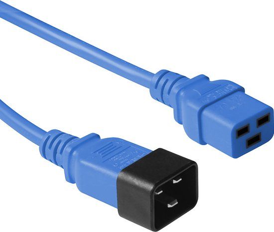 ACT Netsnoer C19 - C20 blauw 1,8 m AK5094