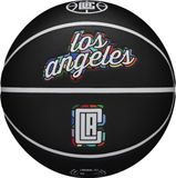 Wilson NBA Team City Collector Basketbal Maat 7 Zwart Leer Los Angeles Clippers