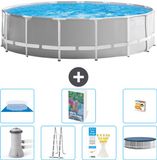 Intex Rond Prism Frame Zwembad - 457 x 122 cm - Grijs