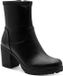 Marco Tozzi Dames Enkellaarsje 2-25401-47 Zwart Synthetisch Blokhak Ritssluiting 38 EU