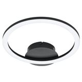 EGLO connect.z Parrapos-Z Plafondlamp - 34 cm - Noir/Blanc - Lumière blanche réglable - Dimmable - Zigbee