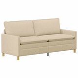 vidaXL Bank Crèmekleurig Stof 196 x 81 x 87,5 cm
