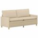 vidaXL Bank Crèmekleurig Stof 196 x 81 x 87,5 cm
