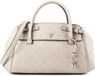 GUESS Diana 3 Compartment Satchel Handtas Schoudertas Light Taupe Logo