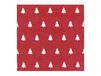 Scandi Essentials Linen trees 33x33 cm lot de 20 Rouge Serviette de table