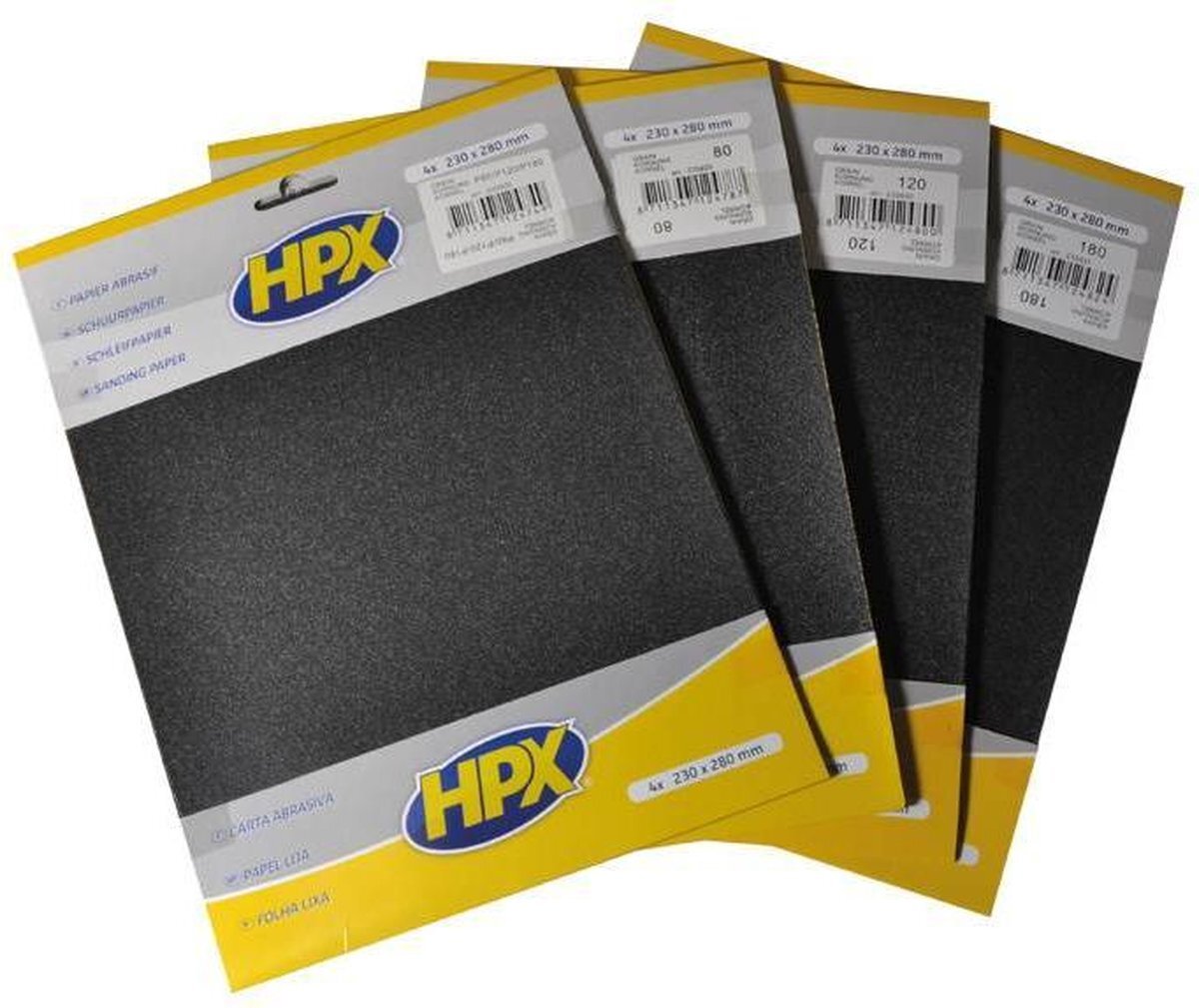 HPX Schuurpapier pak 4 stuks - P80