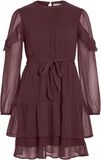VILA VIELLY L/S FLOUNCE DRESS - NOOS