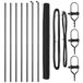 vidaXL - zeshoekig - gaashek - met - grondbevestiging - 10 - x - 1,5 - m - Grijs - Mesh