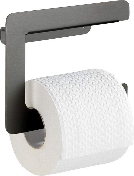 Wenko Montella Toilet Roll Holder - Anthracite - Aluminum - 17 cm