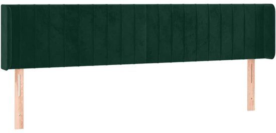 vidaXL Hoofdbord - Fluweel - Donkergroen - 183x16x78/88 cm