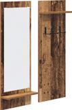 vidaXL Wandkapstok met plank, antiek hout, 70 x 10 x 90 cm