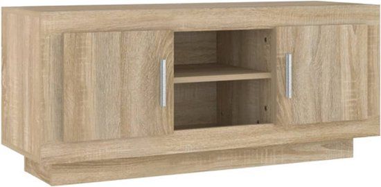 vidaXL Tv-meubel 102x35x45 cm bewerkt hout sonoma eikenkleurig