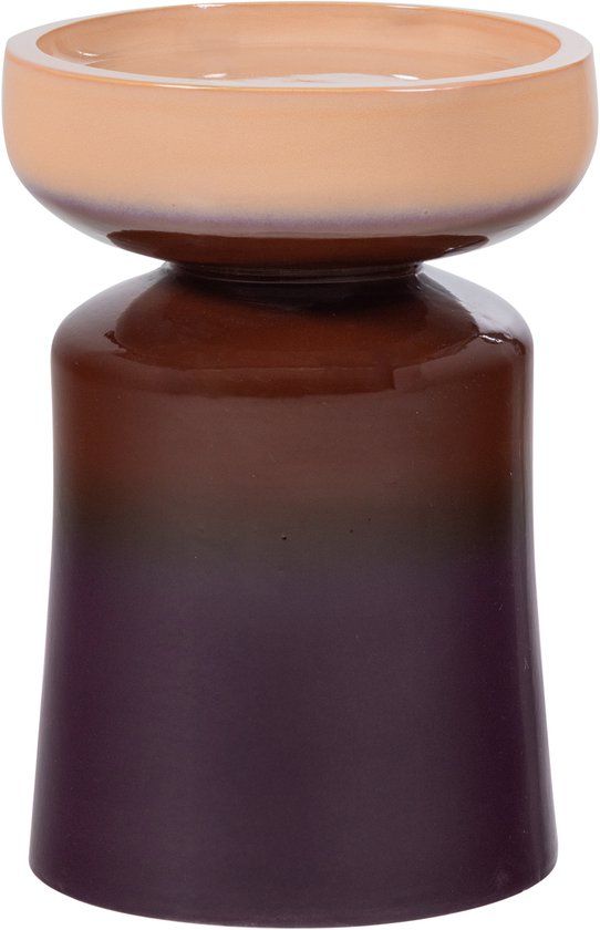 WOOOD Tumo Decoratieve Bijzettafel - Keramiek - Paars/Bruin - 44x35x35