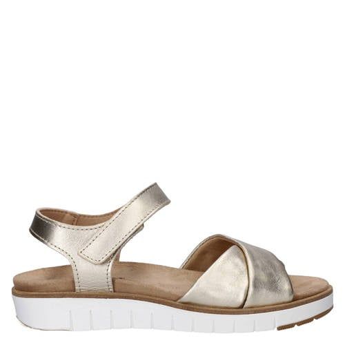 Nelson Flex leren sandalen goud