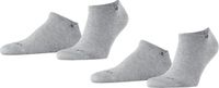 Burlington Everyday 2-Pack kort eenkleurig katoen multipack sneakersokken enkelsokken heren grijs - maat 40-46