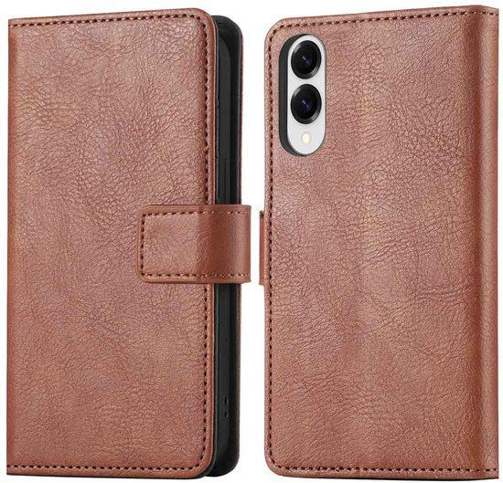 imoshion Hoesje - Geschikt voor Samsung Galaxy S25 Edge - Luxe Bookcase - Bruin