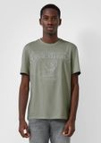 s.Oliver QS T-shirt à col rond et manches courtes pour homme, taille S, pétrole