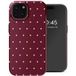 Selencia Happy Dots Burgundy Backcover voor de Apple iPhone 15