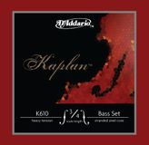 D'Addario K610-3/4H Kaplan Contrabass snarenset meervoudig gedraaide stalen kern 3/4 Heavy