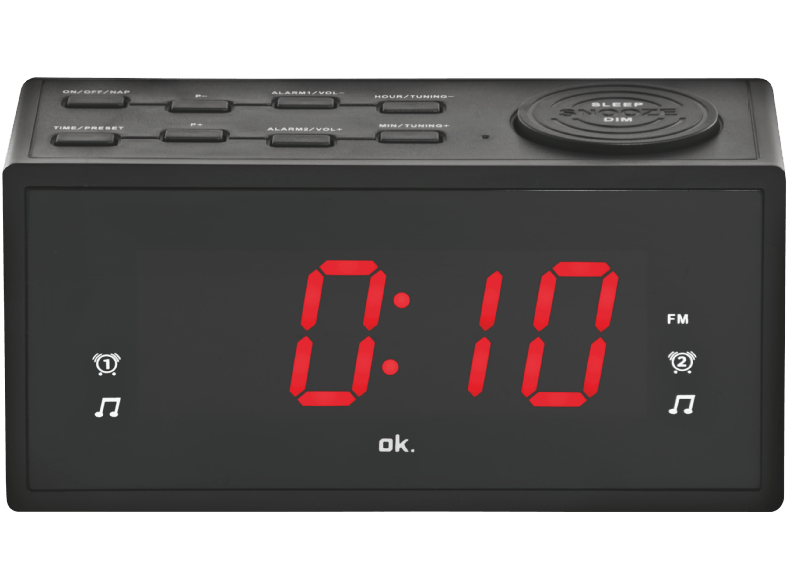 ok. Wekkerradio Zwart