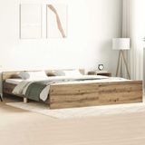 vidaXL Bedframe Hout Eiken Artisanaal