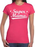 Bellatio Decorations Shoppartners Bv Super mama cadeau t-shirt - roze - voor dames - maat L