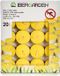 IBERGARDEN Citronella Geurkaarsen - 20 stuks - Geel