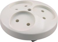 Q-Link Uni Inbouw Stopcontact - 3-voudig - Rond - Polarwit