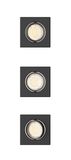 Philips Hue Philips Peridot inbouwspot - GU10 fitting - Zwart - Vierkant - Richtbare spot - 3-pack