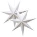 Lumineo Kerstster Lampionnen 2x stuks - 60 cm - Wit