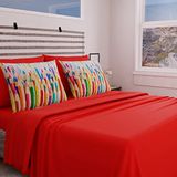 PETTI Artigiani Italiani - Beddengoedset, beddengoed voor eenpersoonsbed, beddengoed, beddengoed voor tweepersoonsbed, opdruk alleen op kussenslopen, gemaakt in Italië.