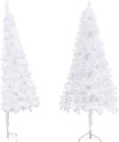 vidaXL Sapin de Noël artificiel d'angle 240 cm PVC Blanc