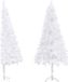 vidaXL Sapin de Noël artificiel d'angle 240 cm PVC Blanc