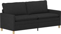 vidaXL Bank Zwart Stof 196 x 81 x 87,5 cm